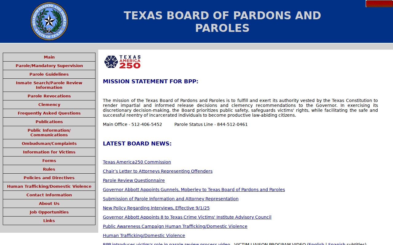 Van Zandt County criminal history Texas parole authority page
