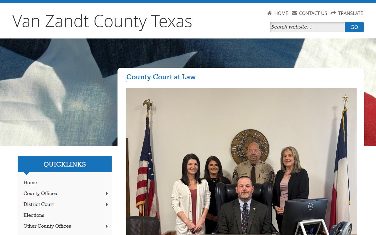 Van Zandt County criminal court case information at County Court at Law
