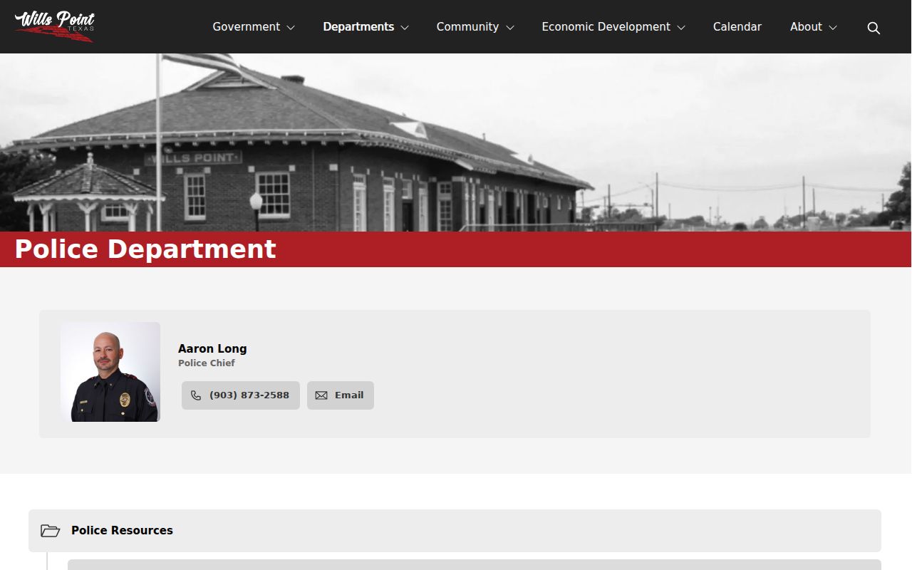 Wills Point criminal records and police report contact